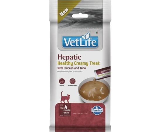 FARMINA VET LIFE CAT HEPATIC CREAMY TREAT WITH CHICKEN & TUNA 60gr Kaķu konservi