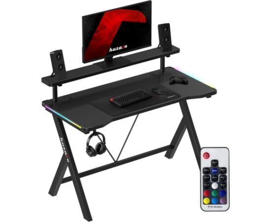 Biurko Huzaro Hero 1.9 RGB Black Gaming galdi