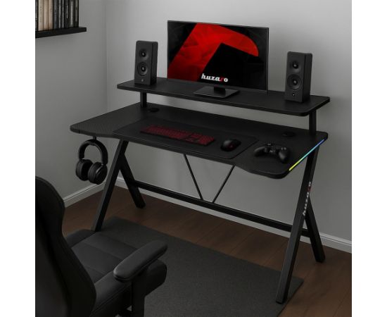 Biurko Huzaro Hero 1.9 RGB Black Gaming galdi