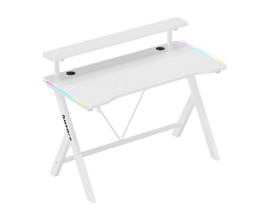 Biurko Huzaro Hero 1.9 RGB White Gaming galdi