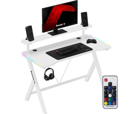 Biurko Huzaro Hero 1.9 RGB White Gaming galdi