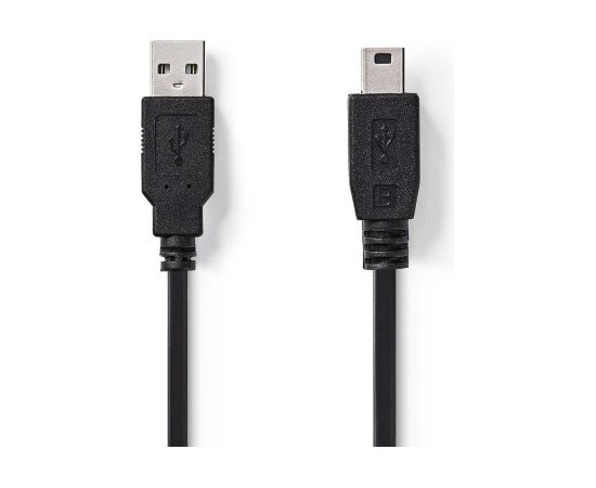 Nedis USB 2.0 kabelis | A Male - Mini 5-pin Male | 2,0 m | Black Дата USB-кабели