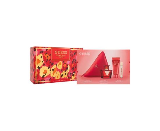 Guess Seductive Red Dárková sada EDT 75 ml, tělové mléko 100 ml, miniaturka EDT 15 ml a kosmetická taštička 75ml Dāvanu komplekti