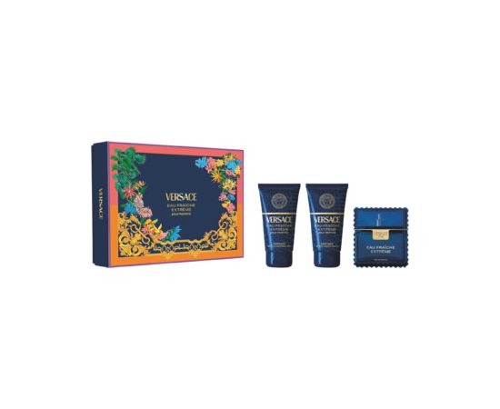 Versace Man Eau Fraiche Extreme Dárková sada EDP 50 ml, sprchový gel 50 ml a balzám po holení 50 ml 50ml Dāvanu komplekti