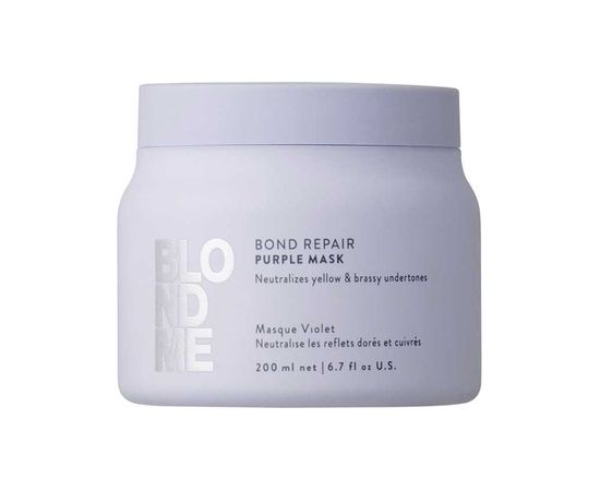Schwarzkopf BlondMe Bond Repair Purple Mask - Neutralizing mask for blonde hair 500ml Matu kopšana