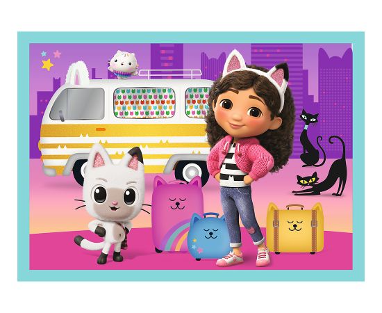 TREFL GABBY´S DOLLHOUSE Pužļu komplekts 4 in1 Puzles