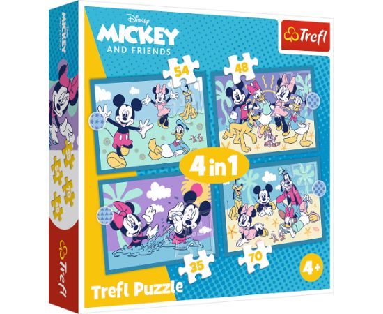 TREFL DISNEY Pužļu komplekts 4in1 Mikijs Puzles