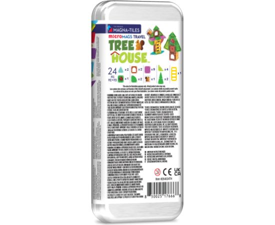 MAGNA-TILES Набор Микромагс компакт "Treehouse", 24 деталей Конструкторы