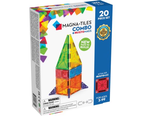 MAGNA-TILES Набор Микромагс Комбо, 20 деталей Конструкторы