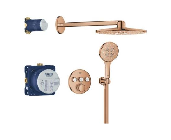 Grohe iebūvējama dušas sistēma ar termostatu SmartControl Rainshower SmartActive 310, warm sunset  Смесители для душа / Душевые системы
