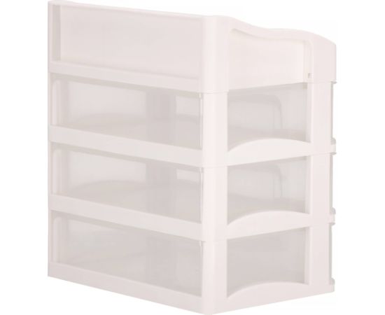Органайзер для косметики Springos HA1091, 31x26,5x19,5 см, молочный контейнер для украшений с перегородками Мебель для прихожей