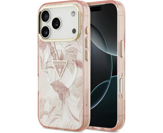 Guess Jungle Tonal Triangle MagSafe Case Aizsargapvalks priek Apple iPhone 17 Pro Max Neoriģinālie Maciņi