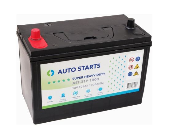 AUTO STARTS 12V 105Ah 1000A(EN) (605102 H17) 330x172x238 9/1 EAN4751039330908 Akumulatori