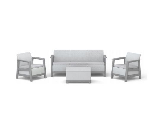 Keter Dārza mēbeļu komplekts Scandi Linea 3 Seater Set gaiši pelēks/tumša tērauda pelēks Jaunumi -Dārzam