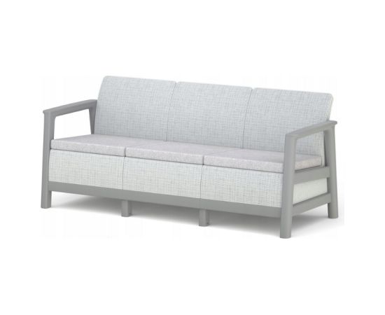 Keter Dārza dīvāns trīsvietīgs Scandi Linea 3 Seater Sofa gaiši pelēks/tumša tērauda pelēks Dārza dīvāni 