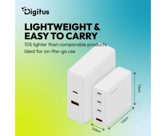 Digitus USB GaN Charger 140W, 3x USB-C, 1x USB-A DA-10305 Зарядные устройства