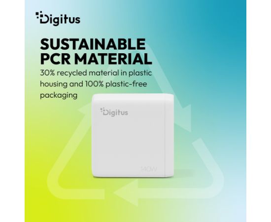 Digitus USB GaN Charger 140W, 3x USB-C, 1x USB-A DA-10305 Зарядные устройства