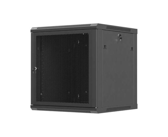 Lanberg Wall mounted installation cabinet 19"12U 600X600, Black perforated door (Flat pack) Lanberg Serveri un to komponentes