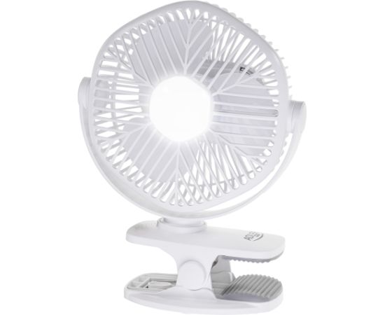 Adler Rechargeable fan with clip AD 7335 Table Fan 6 W Diameter 12.7 cm Number of speeds 3 Oscillation White Ventilatori