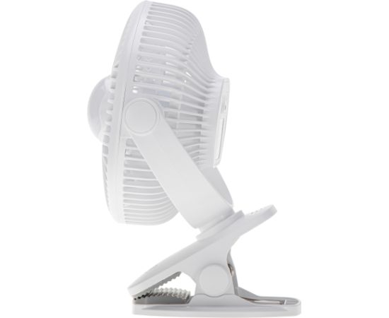 Adler Rechargeable fan with clip AD 7335 Table Fan 6 W Diameter 12.7 cm Number of speeds 3 Oscillation White Ventilatori