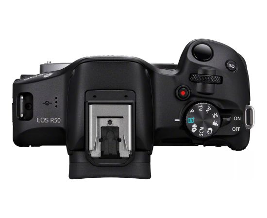 Canon EOS R50 + RF-S 18-45mm F4.5-6.3 IS STM + RF-S 55-210mm F5-7.1 IS STM (SIP) Megapixel 24.2 MP Image stabilizer ISO sensitivity (max) 32000 Display diagonal 2.95 " Wi-Fi Video recording Automatic, manual CMOS Black Spoguļkameras