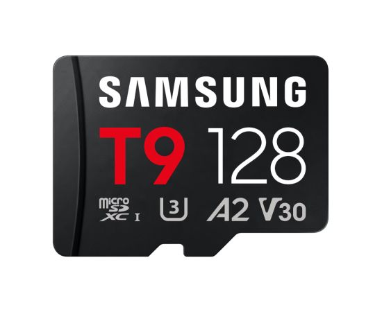Samsung T9 MicroSD Card 128 GB microSDXC Flash memory class U3, V30, A2 Atmiņas kartes micro SD SDHC