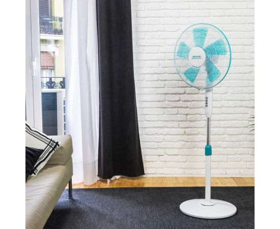 Cecotec EnergySilence 500 Pedestal Fan Stand Fan 40 W Diameter 40 cm Number of speeds 3 Oscillation White/Blue Ventilatori