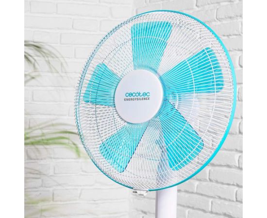 Cecotec EnergySilence 500 Pedestal Fan Stand Fan 40 W Diameter 40 cm Number of speeds 3 Oscillation White/Blue Ventilatori