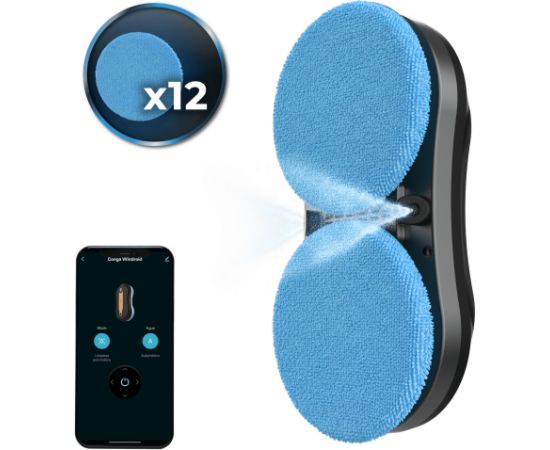 Cecotec Window Cleaning Robot Conga Windroid W10 DoubleSpray 3-in-1 Corded Black Logu tīrītāji