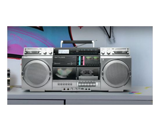 Muse Ghetto Blasters M-380 GBS AUX in Bluetooth Cassette deck CD player Jaunumi - Audio-Video