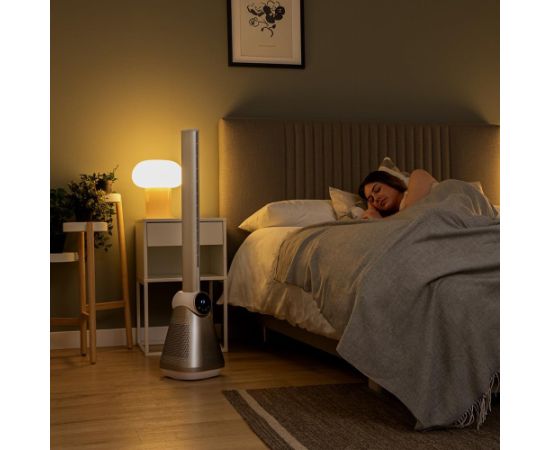 Cecotec EnergySilence 9890 Skyline Bladeless Tower Fan Stand Fan 50 W Diameter 23 cm Number of speeds 3 Oscillation Timer Remote control Grey/White Ventilatori