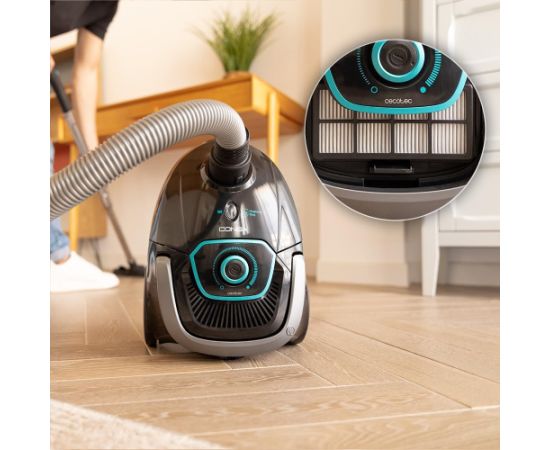 Cecotec Vacuum cleaner Conga Powerbag 2500 Plus Bagged Dust capacity 2.5 L Power 850 W Black Putekļu sūcēji