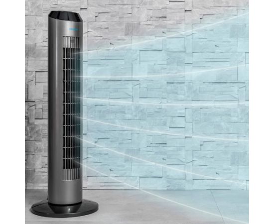 Cecotec EnergySilence 8190 Skyline Ionic Tower Fan Stand Fan 60 W Diameter 29 cm Number of speeds 3 Oscillation Timer Remote control Grey Ventilatori