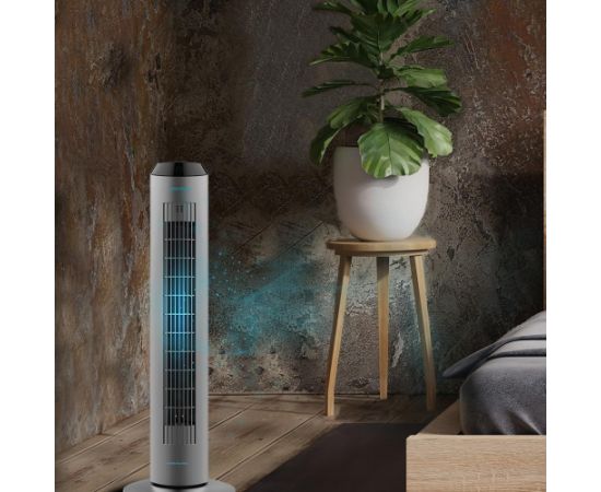 Cecotec EnergySilence 8190 Skyline Ionic Tower Fan Stand Fan 60 W Diameter 29 cm Number of speeds 3 Oscillation Timer Remote control Grey Ventilatori