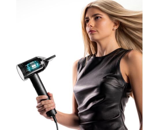 Cecotec Hair Dryer DryGlam Waves i-Sensor Pro 1600 W Number of temperature settings 4 Ionic function Black Diffuser nozzle Matu fēni