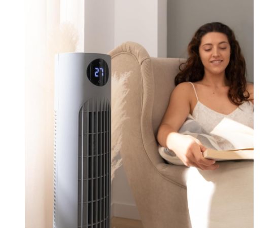 Cecotec EnergySilence 800 Skyline Smart Tower Fan Stand Fan 60 W Diameter 27 cm Number of speeds 3 Oscillation Remote control Black/Grey Ventilatori