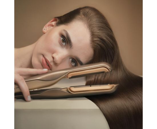 Cecotec Air Straightener AirLisse 2in1 ForceDry Champagne Ceramic heating system Number of heating levels 4 1000 W Beige Matu taisnotāji
