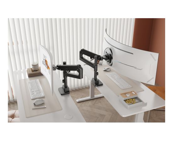 Digitus Desk Mount Height, tilt, rotation, depth, pivot Single Monitor Mount 57 " Maximum weight (capacity) 27 kg Black Крепления для телевизоров