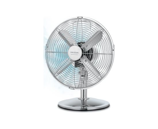 Cecotec EnergySilence 620 RetroDesk Desktop Fan Table Fan 40 W Diameter 30 cm Number of speeds 3 Oscillation Silver Ventilatori