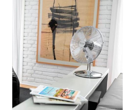 Cecotec EnergySilence 620 RetroDesk Desktop Fan Table Fan 40 W Diameter 30 cm Number of speeds 3 Oscillation Silver Ventilatori