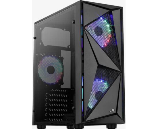 Aerocool Glider Cosmo-A-BK-v2 Midi Tower Black Datoru korpusi