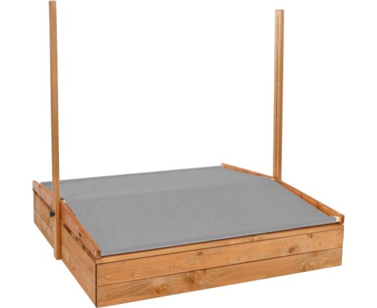 Smilšu kaste ar jumtu Springos SB120RSET, 120 x 120 cm, ar vāku, brūna krāsa Smilšu kastes