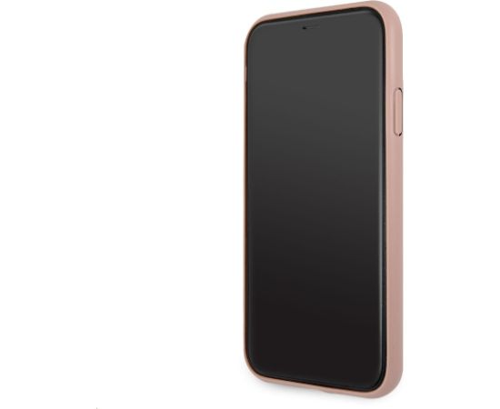 Guess PU 4G Metal Logo Case Aizsargapvalks priekš iPhone 11 rozā Neoriģinālie Maciņi