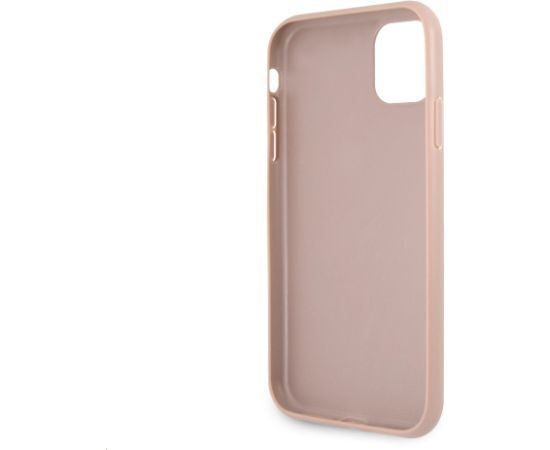 Guess PU 4G Metal Logo Case Aizsargapvalks priekš iPhone 11 rozā Neoriģinālie Maciņi