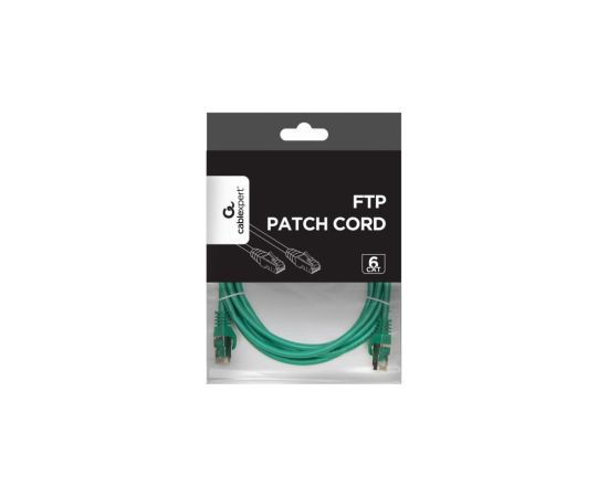 Kabelis Gembird FTP Cat6 Patch Cord 3m Green Tīkla vadi