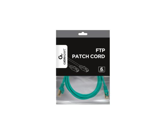 Kabelis Gembird FTP Cat6 Patch Cord 2m Green Tīkla vadi