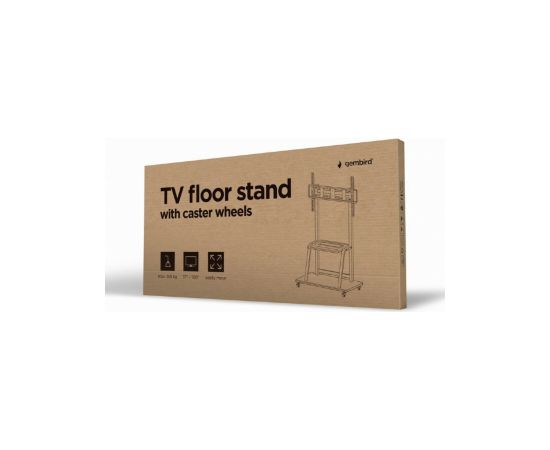Tv Stiprinājums Gembird TV Floor Stand with Caster Wheels Крепления для телевизоров
