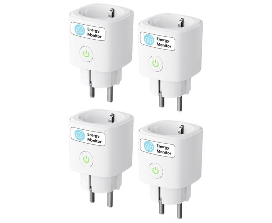 MEROSS MSS315CFH-EU Smart Plug with Energy Monitoring (Matter) (Set of 4) Viedās rozetes
