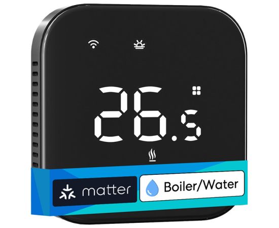 MEROSS MTS215BMA-B(EU) Smart Wi-Fi Thermostat (Black) Silto grīdu sistēmas