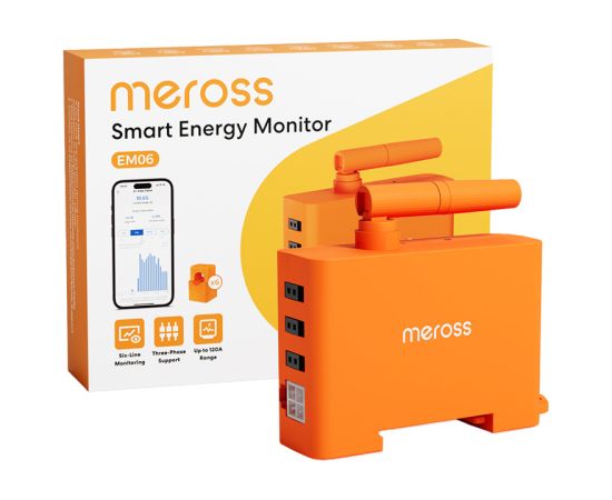 MEROSS EM06P-EU Smart Wi-Fi Energy Monitor Viedie slēdži
